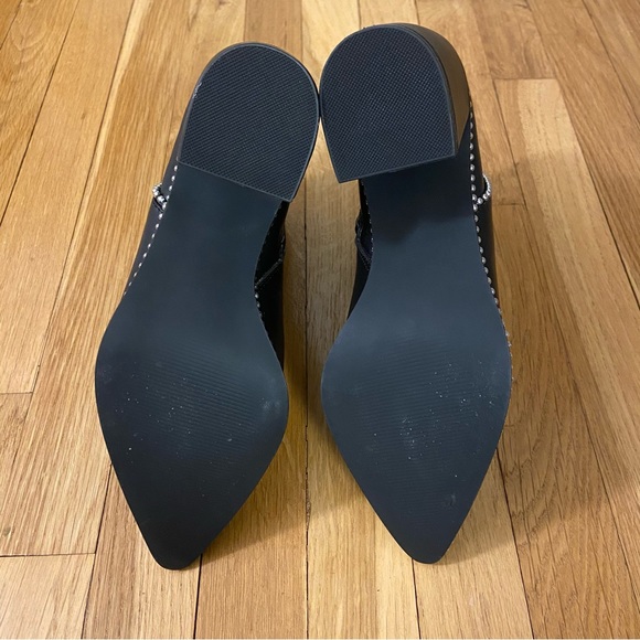 {Steve Madden} NIB Black Jinxed Embellished Pointed Toe Ankle Boots - size 10 - Picture 6 of 9